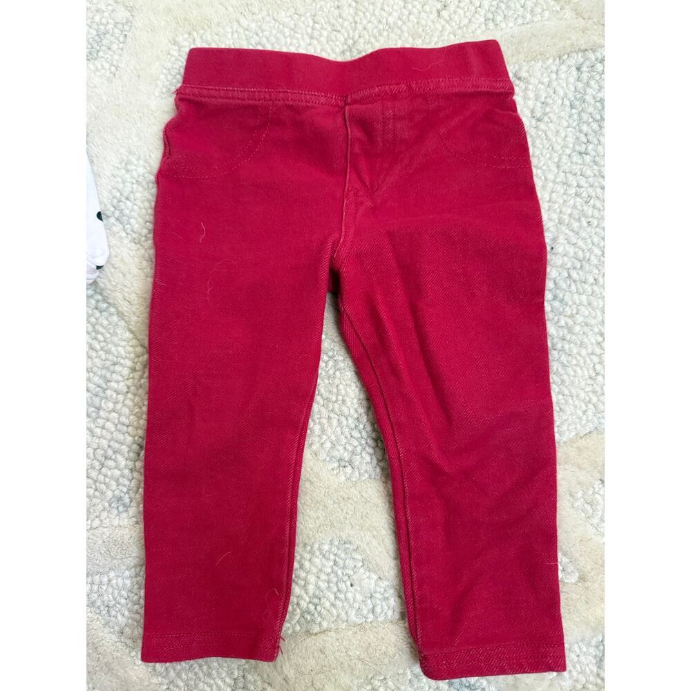 Maggie & Zoe Baby Girl Polka Dot Tunic Top Leggings Set Red White 12M - Picture 6 of 7